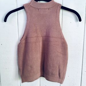 Kendall & Kylie Tops - Kendall & Kylie Taupe Sweater Crop Top Kendall & Kylie Tops - Kendall & Kylie Taupe Sweater Crop Top